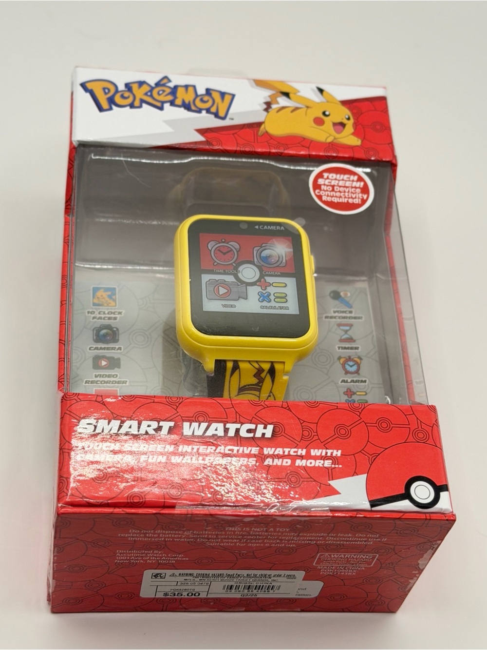 Pokemon Pikachu Kids Smartwatch Camera Games Yellow Boys Interactive Watch